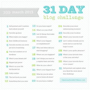 31 Days of Blogging